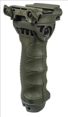 Tactical Pivoting QR Vertical Foregrip with Integrated Adjustable Bipod - Gen 2 - OD Green