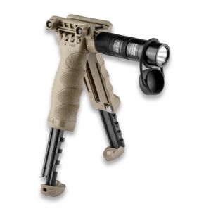 Tactical Foregrip with Integrated Adjustable Bipod & incorporated light - Gen 2 - Flat Dark Earth